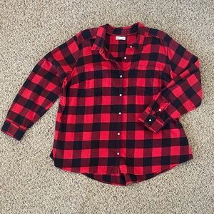 Croft & Barrow Red and Black Plaid Shirt